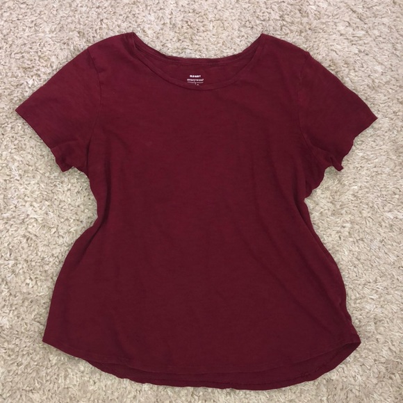 Old Navy Womens Dark Red Tshirt | Poshmark